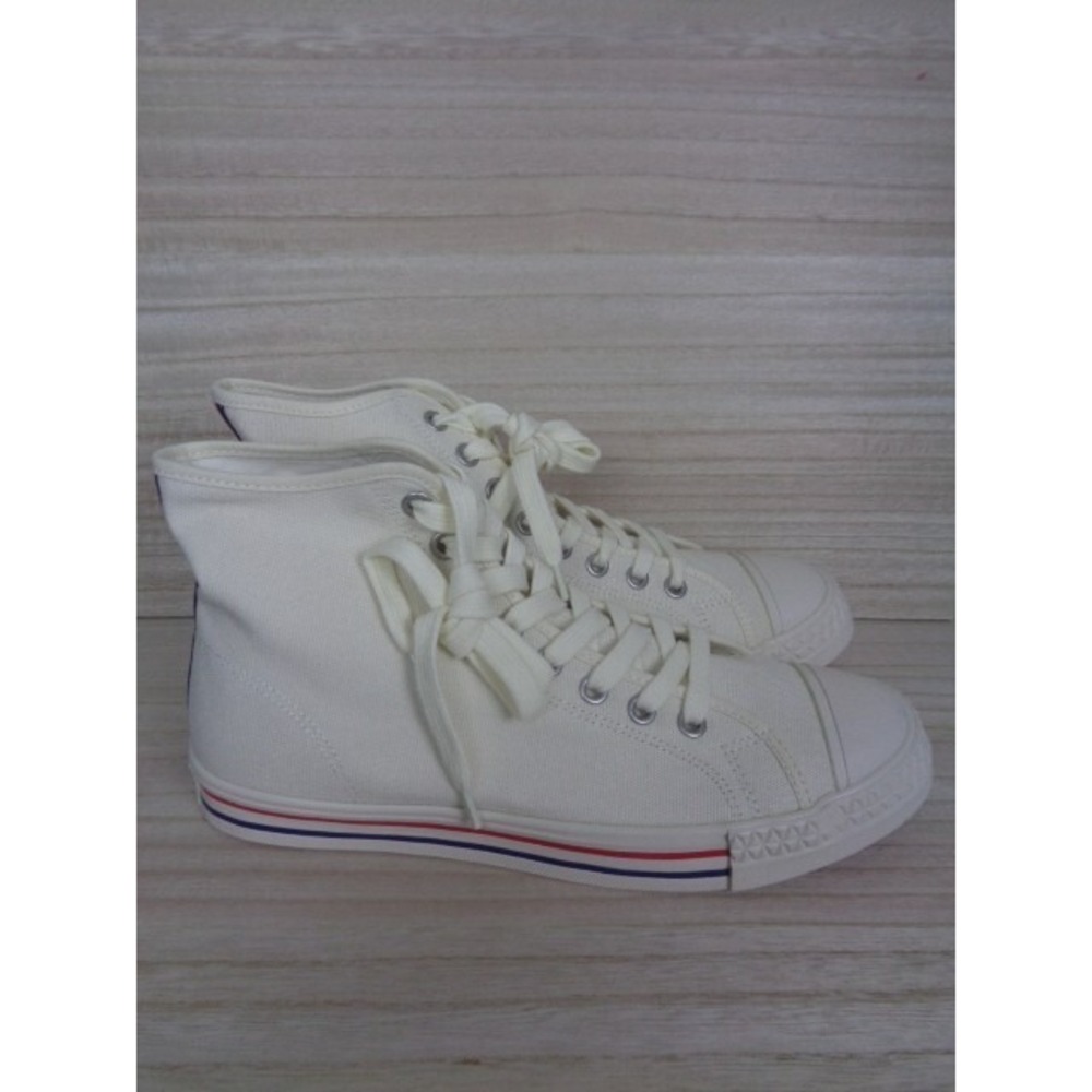 Mitchell & Ness Hood‎ Rocket 66 High Cut Off White Canvas Sneaker Mens 10.5